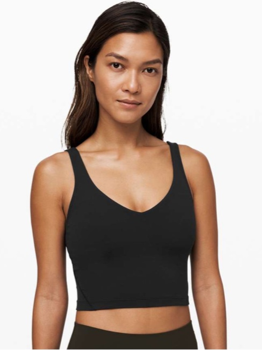 Lululemon Align Tank Top Athletic Longline Sports Bra Black Size 8